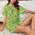 thumbnail image 6 of Kdxio Guinea Pigs Print Pajamas Sets for Women Short-Sleeved Pjs with Lounge Shorts Two Piece Sleepwear S-4XL, 6 of 8