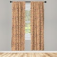 thumbnail image 3 of Ambesonne Retro Curtains, Colorful Diamond Shapes, Pair of 28"x63", Multicolor, 3 of 5