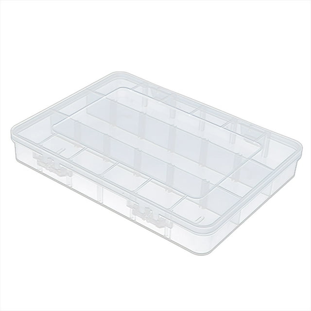 Mashaouyo Sac à Outils en Solde Boîte de 18 Pcs en Plastique Boîte de Composants Boîte d'Accessoires Électroniques Boîte de Vis Boîte de Rangement Transparente Multi-Cellules Boîte Mobile Taille Unique Transparente