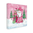 thumbnail image 4 of Stupell Industries Pink & Green Santa Scene Holiday Painting Gallery Wrapped Canvas Art Print Wall Art, 24 x 24, 4 of 8