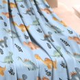 thumbnail image 3 of Blue Dinosaurs Leaves Pattern Blanket,Comfortable Soft Lamb Wool Throw Blanket,All Season,Warm Lightweight Blankets for Sofa Bed Couch Living Room Chair,30"x40", 3 of 4