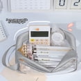 thumbnail image 7 of Hvmvliv Mesh Pencil Case Pen Bag Clear Case, Marker Pouch Multifunction Organizer Box Transparent Makeup Bag, PVC Material, 21x9x7cm, 7 of 7
