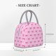thumbnail image 2 of Fotbe Pink bows Bolsa de Almuerzo con Estampado, Lonchera Aislada, Contenedor de Comida Reutilizable Tipo Cooler a Prueba de Fugas, 2 of 6