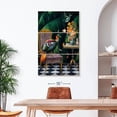 thumbnail image 6 of Elephant Stock Tea Time Wall Art - Vertical Multi Panel Canvas - Living Room Wall Decor - Animal Multi Panel - Gray And Orange Decor By Erika c. Brothers - 28" x 45", 6 of 7