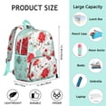 thumbnail image 4 of Floral and Leopard Print Students Backpack - Bright Boho Floral and Hummingbird Illustration, Lightweight Water-Resistant School Bag for Developing Students, 4 of 6