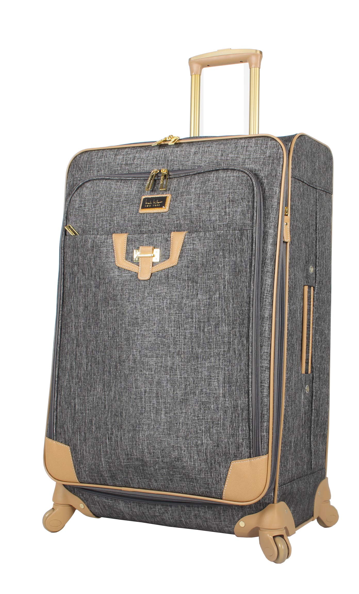 Nicole Miller New York Designer Luggage Collection Large 28 Inch Expandable Softside Suitcase