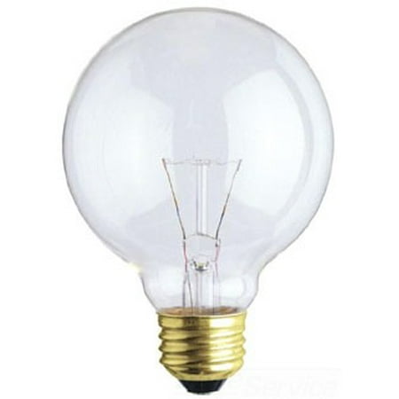 - Westinghouse 0421900, 40 Watt, 130 Volt Clear Incandescent G25 Light Bulb, 3500 Hour 320 Lumen