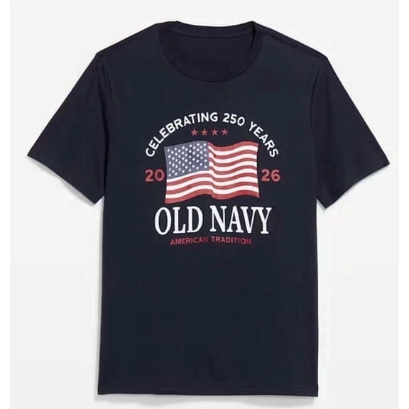 OLD NAVY US Flag 2026 RED, NAVY, etc 250th Anniversary T-SHIRT ALL SIZE S- 4XL