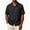 Black, variant on COSFO Button Down Shirt Men Black Faux Denim Short Sleeve Summer Shirts with Pocket Collared Casual Loose Fit Tops