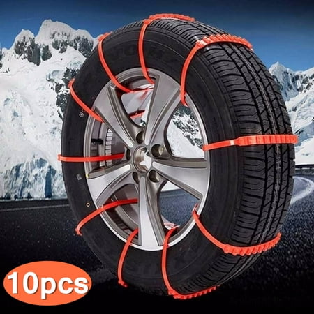 10Pcs Anti-skid Chains Nylon Car Truck Snow Mud Road Tyre Tire Beef Tendon Vehicles