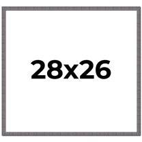 28x26 Frame Blue Kingsley Pewter Solid Wood Picture Frame Width 0.75 Inches |Interior Depth 0.5