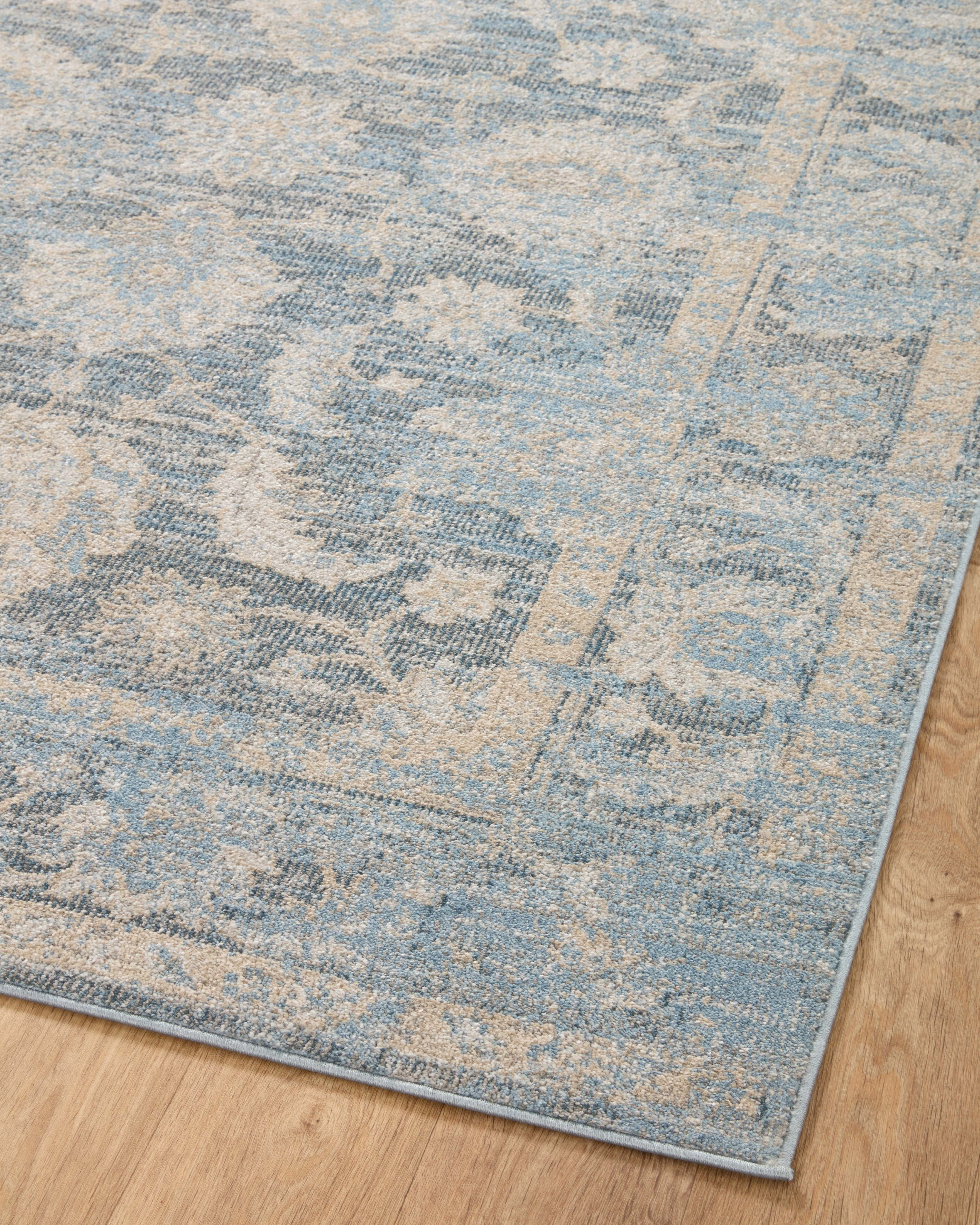 Loloi Odette Sky / Beige 2'-7" x 16'-0" Runner Rug