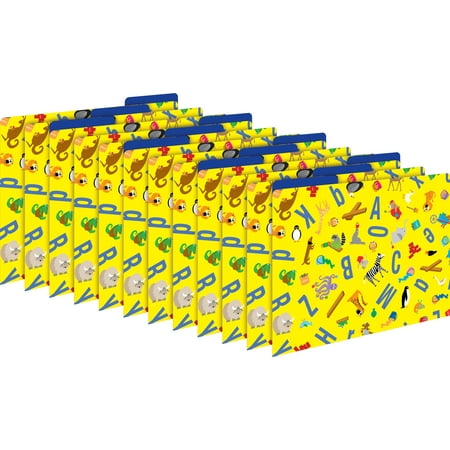 UPC: 0612086013227 | Barker Creek Designer File Folders Set of 12  ABC Animals  Alphabet and Animals on Outside  Royal Blue on Inside  Letter Size  1/3 Cut Tabs  12-Pack  Home  School and Office Supplies (1322)