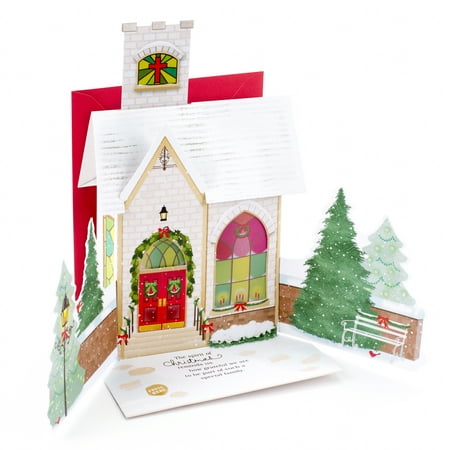 Hallmark Christmas Card for Family with Light and Song (Displayable Dimensional Church plays 