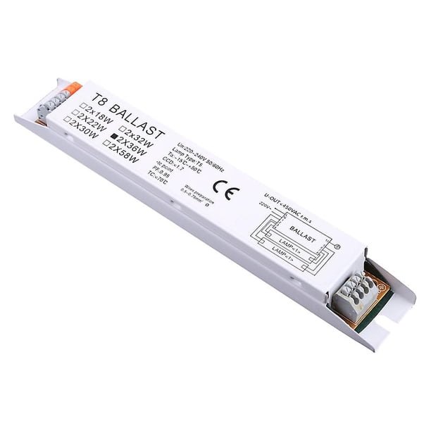 220-240v Ac 2x36w amplio voltaje T8 balasto electrónico lámpara fluorescente balastos