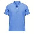 thumbnail image 4 of asjyhkr Mens Cotton Linen T Shirts Short Sleeve Comfy Workout Athletic Casual Loose Fitted Baisc Tees, 4 of 6