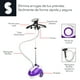 thumbnail image 5 of Plancha Vertical Profesional 2 Niveles De Presión Vaporizador De Ropa Pedestal Ajustable Con Gancho 360° 1.3lt Deodoriza Y Sanitiza Color Morado Signa, 5 of 7