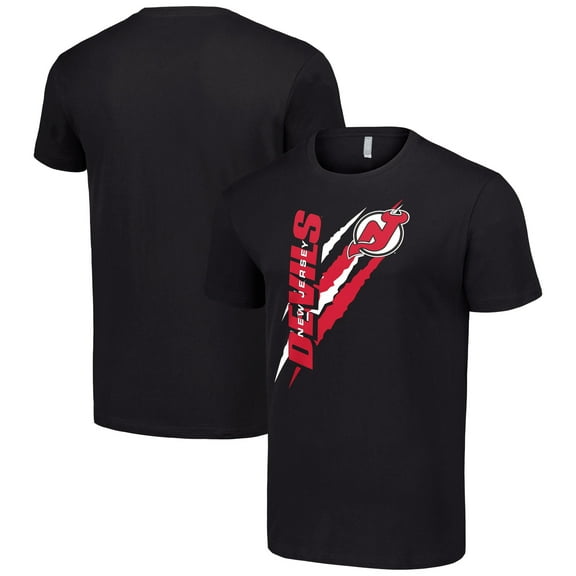 Men's Starter  Black New Jersey Devils Color Scratch T-Shirt