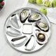 thumbnail image 1 of Stainless steel oyster tray 2-piece set. Kitchenware for serving seafood, durable and easy to clean., 1 of 3