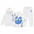 thumbnail image 1 of 2025 Girls Outfits&Set Child Boy 5 Piece Gift Set Long Sleeve Solid Warm Ribbed Fall Clothe Set Long Sleeve Flare Pant Outfit Hoodie Pullover Top Pant, 1 of 3