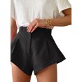 thumbnail image 3 of TRKIYQC, pantalones cortos de cintura alta para mujer de oficina, pantalones cortos OL para mujer, pantalones cortos de verano de Color sólido, pantalones capri negros, blancos, rosas y rojos TRKIYQC moderno, 3 of 4