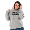 thumbnail image 4 of Cats Rule Boys Drool Single Pet Mom Hoodie Sweatshirt Women Brisco Brands M, 4 of 6