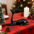 thumbnail image 5 of Christmas Faux Metal Deer Statue, Antique European-Style - Weather-Resistant Porch Garden Decor, Housewarming Holiday Gift, 5 of 6