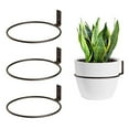 thumbnail image 3 of fastboy Support de Plante en Fer 3 Pcs Portable Pré-Percé à Double Trou de Rechange Mural Rond pour Balcon Support de Pot de Fleurs 15CM 15CM, 3 of 6