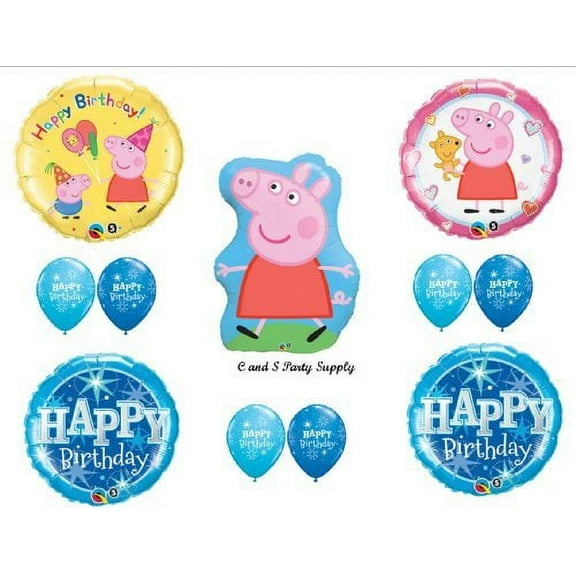 PEPPA PIG XL Happy Birthday PARTY Balloons Decorations Supplies by Pioneer
