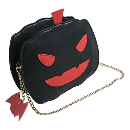 LANBOWO Women Pumpkin Handbag Halloween Candy Bag Little Devil Shoulder Messenger Bag New