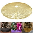 thumbnail image 2 of Christmas Tree Skirt Vibrant Color Elegant Shiny Sequins  Tree Mat for Festive Home Party Decorations, 2 of 10