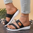 thumbnail image 1 of Gspmoly Sandales à Enfiler pour Femmes, Pantoufles Décontractées Mode pour Femmes à Bout Rond, Chaussures de Plage Confortables Décontractées, Pantoufles pour Femmes Noires 35, 1 of 9