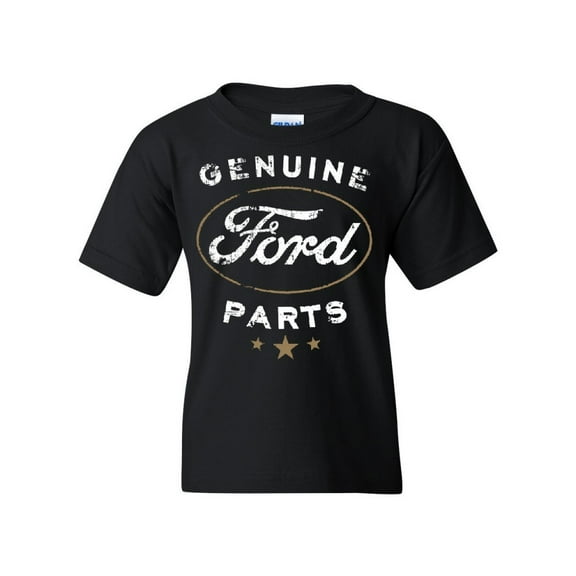 Tee Hunt Genuine Ford Parts Youth T-Shirt Distressed Ford Logo Tee