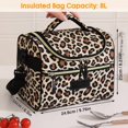 thumbnail image 2 of AUXDIQ 8L Insulated Cooler Bag Leakproof Cooling Tote Thermal Lunch Bag Leopard, 2 of 6