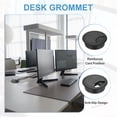thumbnail image 3 of Desk Grommet 2", Plastic Desk Hole Cover Cable Grommet Cord Hole Cover Table Wires Organizer, Black 10 Pcs, 3 of 7
