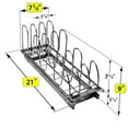 thumbnail image 4 of LYNK PROFESSIONAL® Slide Out Pan and Pot Lid Organizer for Cabinet - Pull Out Lid Organizer for Cabinet - Lifetime Limited Warranty - 7.25 inch wide x 21 inch deep - Chrome, 4 of 7