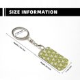 thumbnail image 3 of Uemuo Daisies Flowers Pattern Rectangular Metal Keychain - Durable, Stylish, and Personalized Key Ring for Men and Women,Engraved Keychain,Gift Slim Sturdy Keychain, 3 of 7