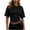 Black, variant on Cropped T Shirts for Women Slim Fitted Ruched Crop Tops Summer Going Out Short Sleeve Shirt Beach Vacation Basic Tees Size S