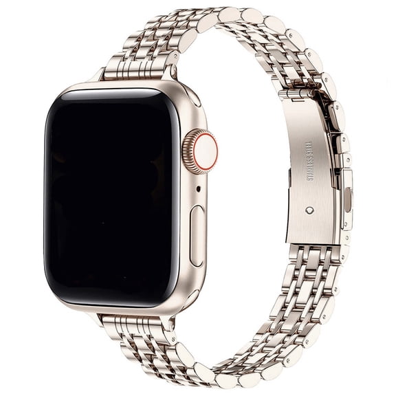RoseOcean Stainless Steel Band for Apple Watch Ultra 2 49mm 46mm 45mm 44mm 42mm Series 10 9 8 7 6 SE 5 4 3