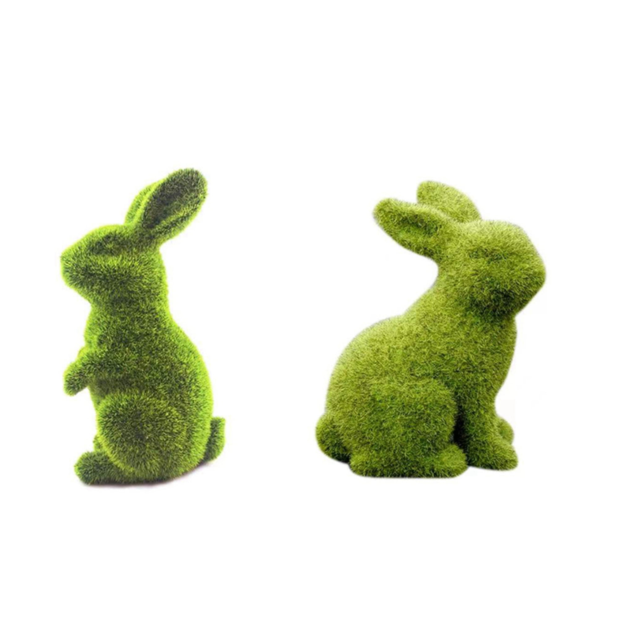 Nokiwiqis Easter Moss Bunny, Spring Artificial Grass Rabbit Green