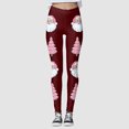 thumbnail image 3 of Gibobby pantalones de mezclilla mujer Leggings deportivos estampados navideños de moda informal para mujer Leggings de moda (Vino, L), 3 of 5