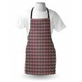 thumbnail image 3 of Retro Apron Vintage Country Style Pattern with Diagonal Checks and Vertical Stripes, Unisex Kitchen Bib Apron with Adjustable Neck for Cooking Baking Gardening, Dark Coral Teal Beige, by Ambesonne, 3 of 3