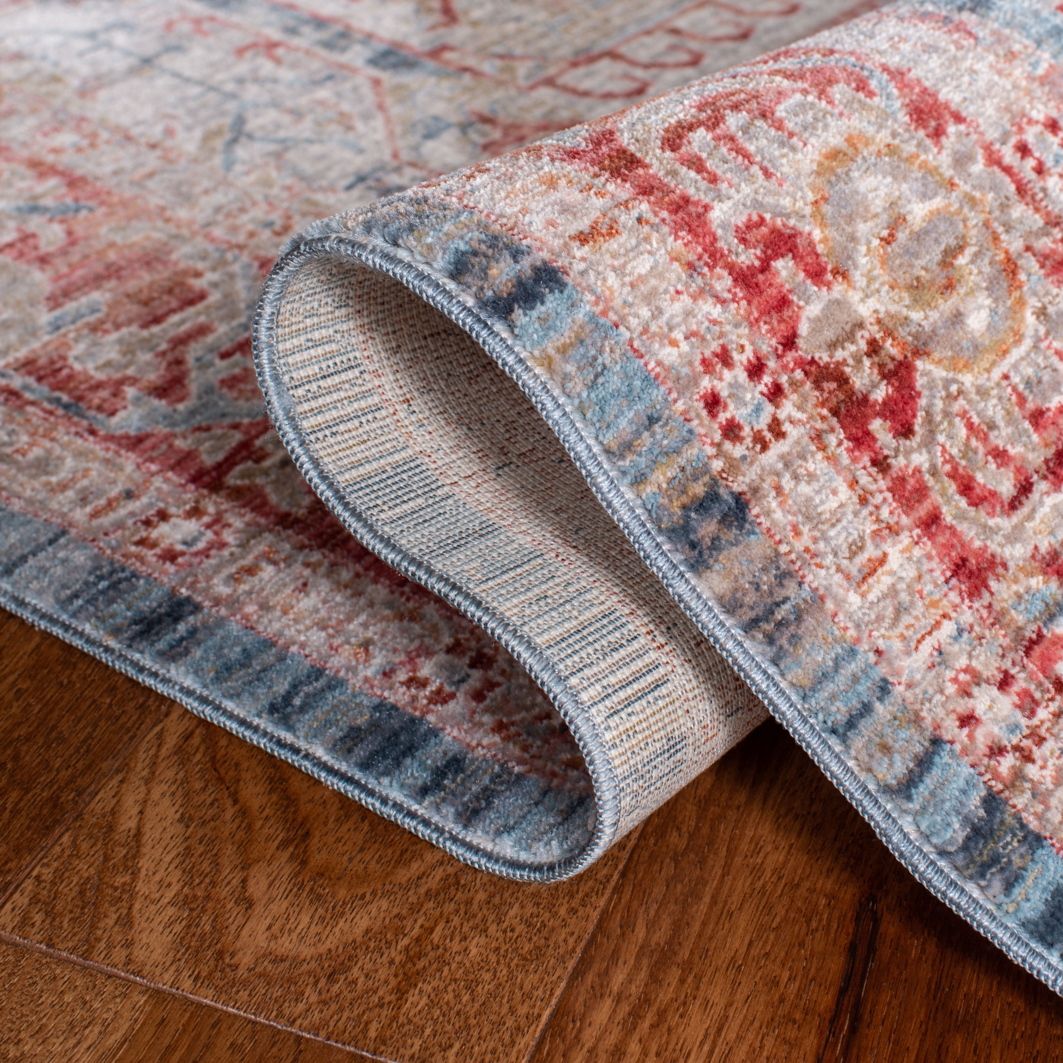 SAFAVIEH Kenitra Collection KRA659M Blue / Red Rug