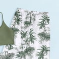 thumbnail image 6 of Girls Rash Guard Swimsuit Girls' 3 Piece Set Floral Print Bikini Swimsuit with Drawstring Beach Skirt Cute Ruched Bathing Suit, 6 of 6