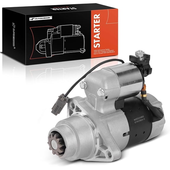 A-Premium Starter Motor Compatible with Infiniti G35 2003-2007, M35 2006-2008, FX35 2003-2008 & Nissan 350Z 2003-2007, 3.5L, 12V 1.4KW 10-Teeth Clockwise, Replace# 23300AM600, 23300AM60A