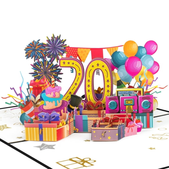 Tarjeta de felicitación de 20 cumpleaños para adolescentes de 20 años