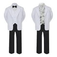 thumbnail image 2 of 5-7pc Formal Black White Suit Set Turquoise Bow Necktie Vest Boy Baby Sm-20 Teen, 2 of 3