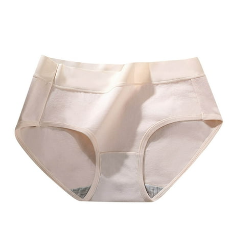 

Fsqjgq Support Underwear for Women Mid Waist Ladies Autumn and Winter Pure Cotton Fashion Solid Color Triangle Mid Waist Panties Plus Size Briefs for Women Size 14 Polyester Spandex Beige M