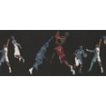 thumbnail image 2 of Basketball Players Black Sports Wallpaper Border Retro Design, Roll 15' x 10.5'', 2 of 3