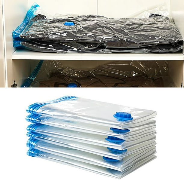 Lot De 11 Housses De Rangement Sous Vide + Pompe Manuelle - Pour Vêtements, Couettes, Gain De Place